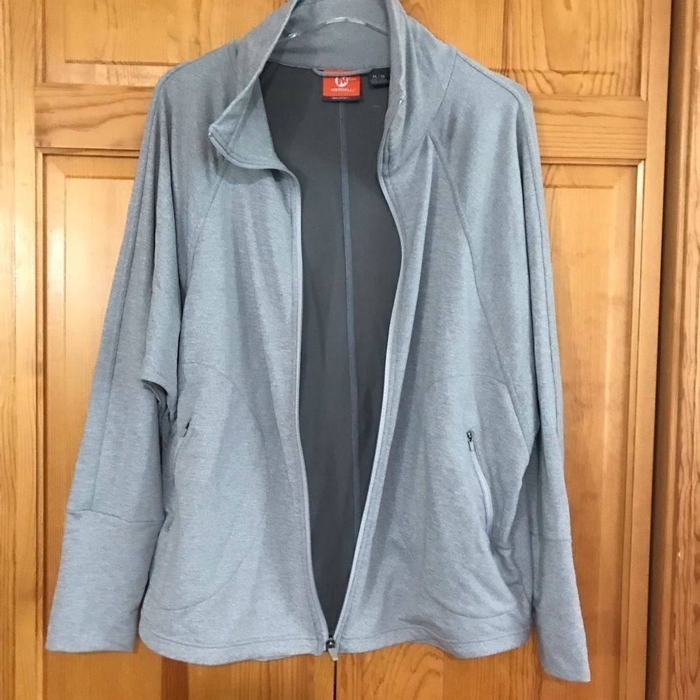 Merrill Women’s Zip Up Long Sleeve Gray Jacket - Picture 8 of 8